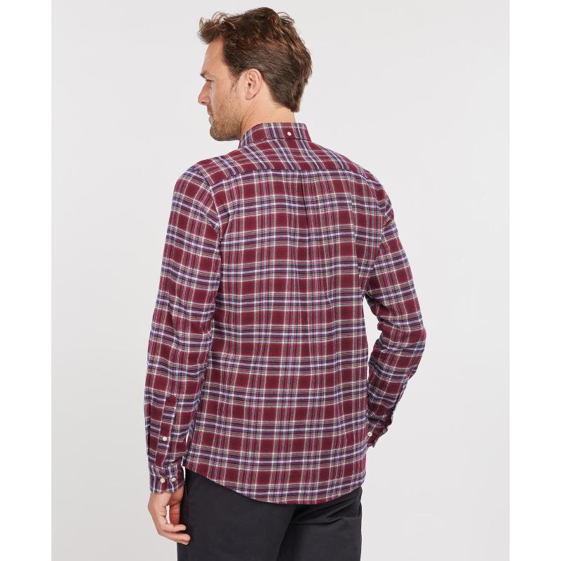 Barbour Alderton Tailored Mens Shirt - Ruby - William Powell