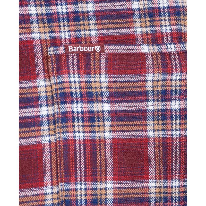 Barbour Alderton Tailored Mens Shirt - Ruby - William Powell