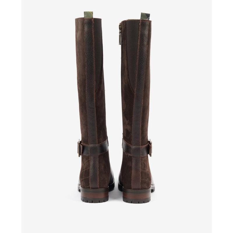 Barbour Alisha Ladies Tall Boots - Dark Brown - William Powell