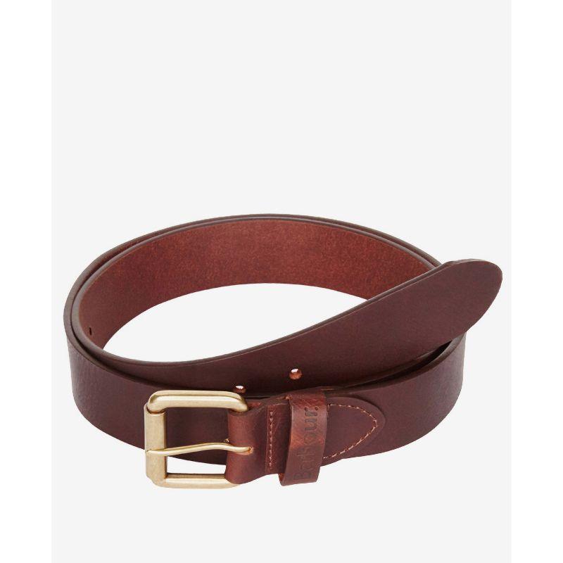 Barbour Allanton Mens Leather Belt - Brown - William Powell