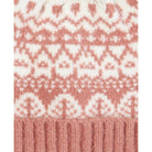 Barbour Alpine Ladies Fairisle Pom Beanie - Dusty Rose - William Powell