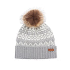 Barbour Alpine Ladies Fairisle Pom Beanie - Grey - William Powell