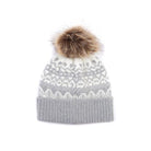 Barbour Alpine Ladies Fairisle Pom Beanie - Grey - William Powell