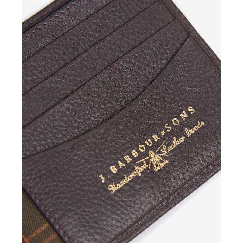 Barbour Amble Mens Leather Billfold Wallet - Dark Brown - William Powell