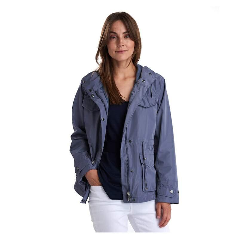 Barbour Aria Ladies Waterproof Jacket - Slate Blue - William Powell