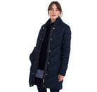 Barbour Barmack Ladies Quilted Jacket - Navy Herringbone - William Powell