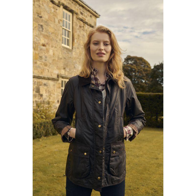 Barbour Beadnell Ladies Wax Jacket - Rustic - William Powell