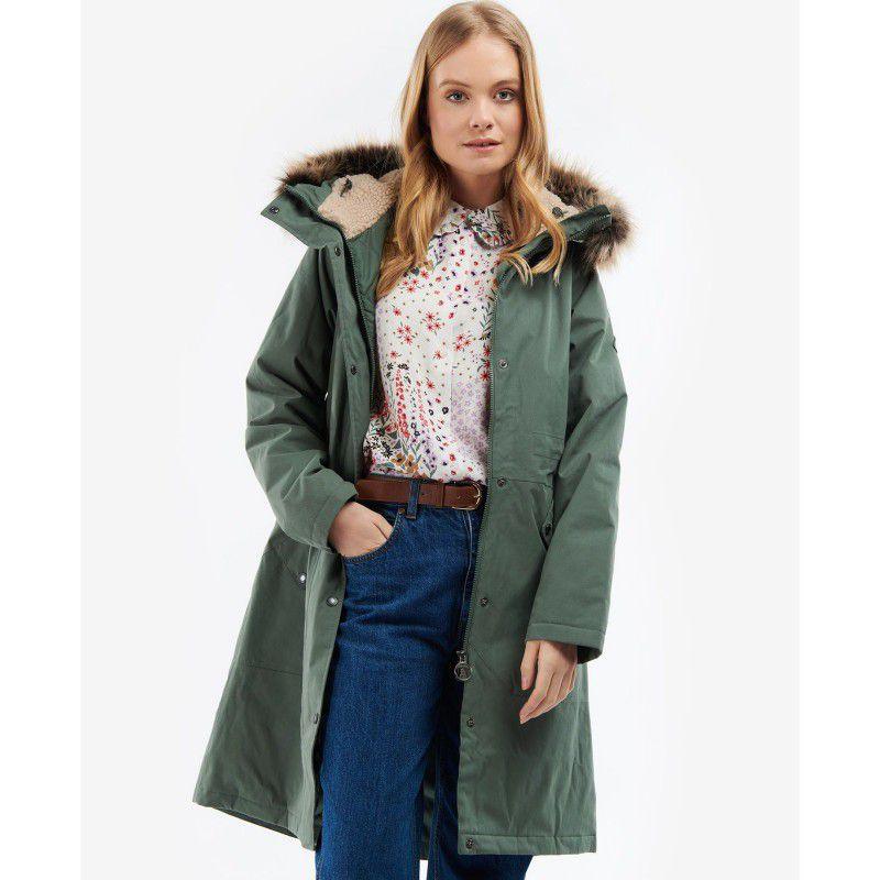 Barbour Belgrave Ladies Waterproof Jacket - Alchemy Green - William Powell