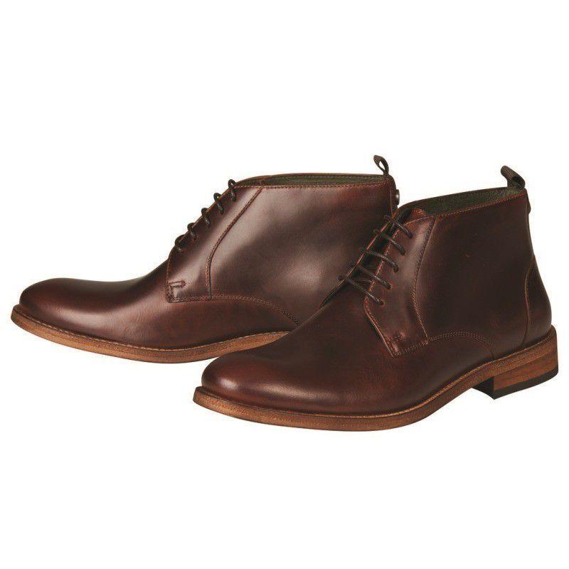 Barbour Benwell Leather Boot - Mahogany - William Powell