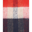 Barbour Bilton Ladies Boucle Scarf - Flame Red/Navy - William Powell