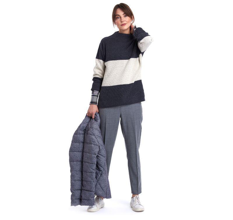 Barbour Border Ladies Knit - Grey Marl - William Powell