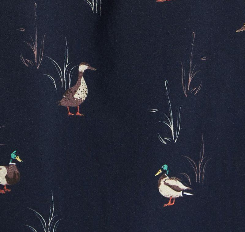 Barbour Brecon Duck Print Ladies Shirt - Navy - William Powell