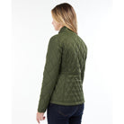 Barbour Broxfield Ladies Quilted Jacket - Olive/Olive Pink Tartan - William Powell