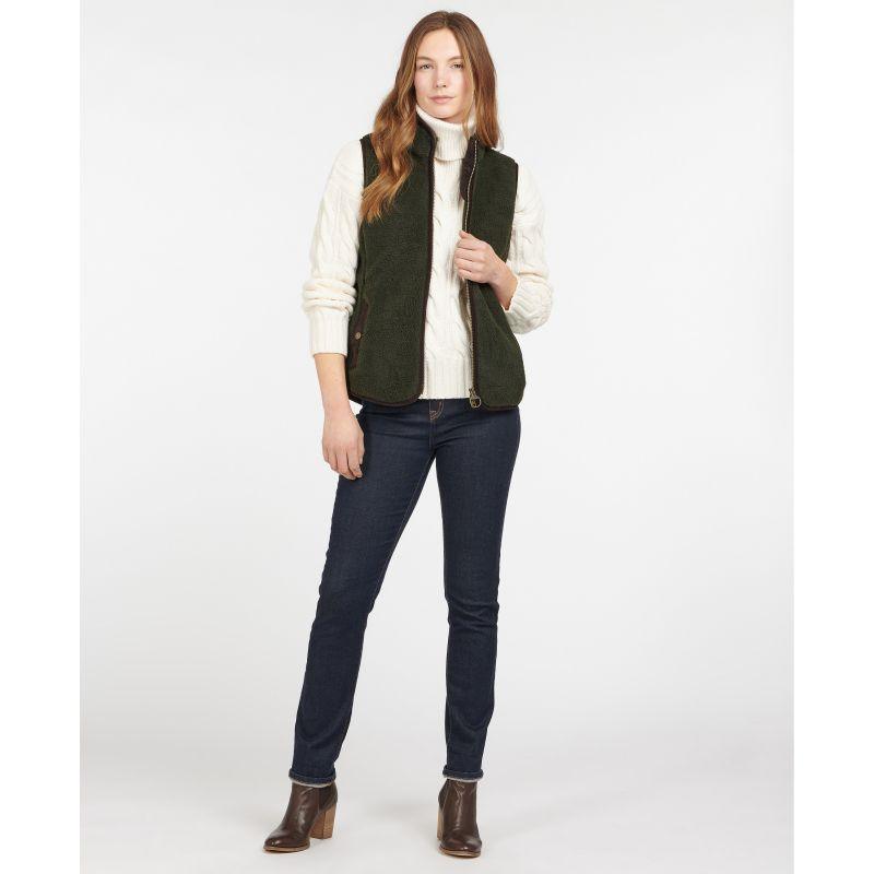 Barbour Burford Ladies Fleece Gilet - Olive/Classic - William Powell