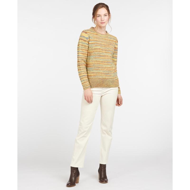 Barbour Burford Ladies Knit - Yellow Multi - William Powell