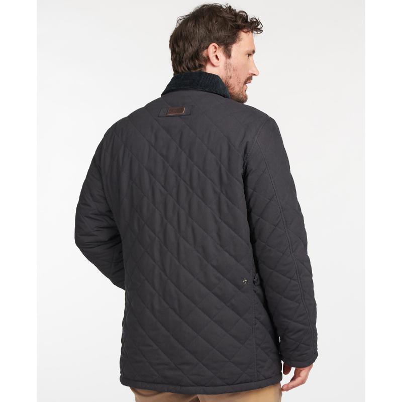 Barbour Burton Mens Quilted Waterproof Jacket - Navy - William Powell