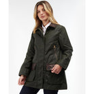 Barbour Buscot Ladies Wax Jacket - Archive Olive/Classic - William Powell