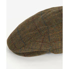 Barbour Cairn Mens Tweed Cap - Olive/Blue/Red - William Powell