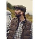 Barbour Cairn Mens Waterproof Tweed Cap - Olive/Purple/Red 7 - William Powell