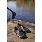 Barbour Capstan Mens Deck Shoe - Dark Brown - William Powell