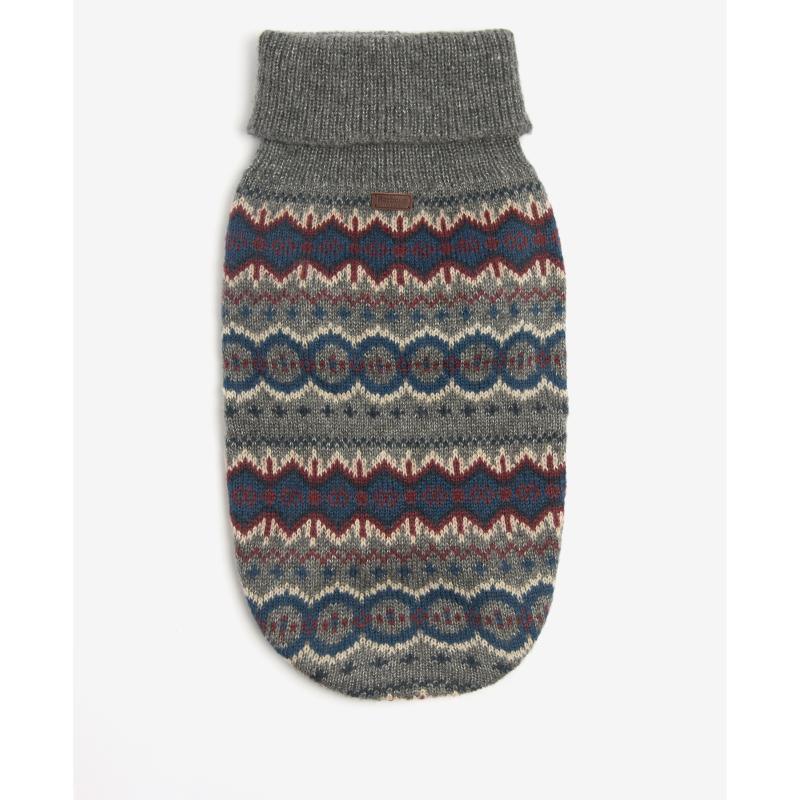 Barbour Case Fairisle Dog Jumper - Grey - William Powell