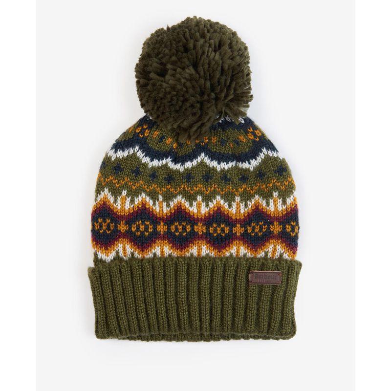 Barbour Case Mens Fairisle Beanie - Olive - William Powell