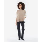 Barbour Cecilia Ladies Funnel Neck Knit - Earl Grey - William Powell