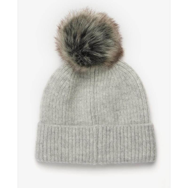 Barbour Chilton Ladies Beanie - Light Grey - William Powell