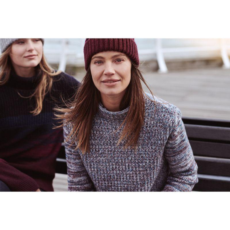 Barbour Clam Ladies Knit - Bordeaux Marl - William Powell