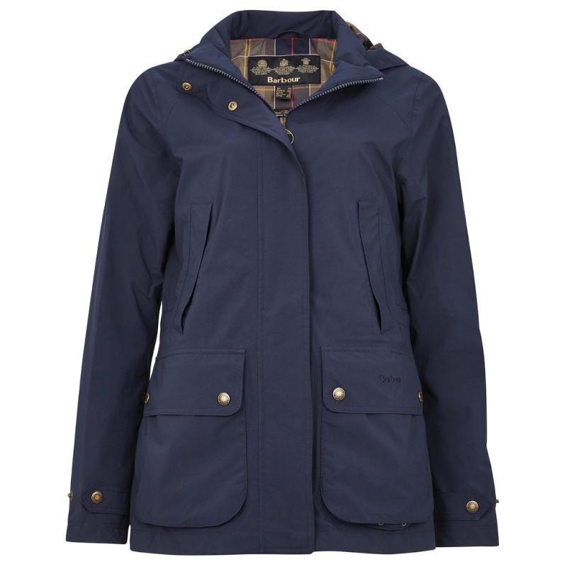 Barbour Clyde Ladies Waterproof Jacket - Navy - William Powell