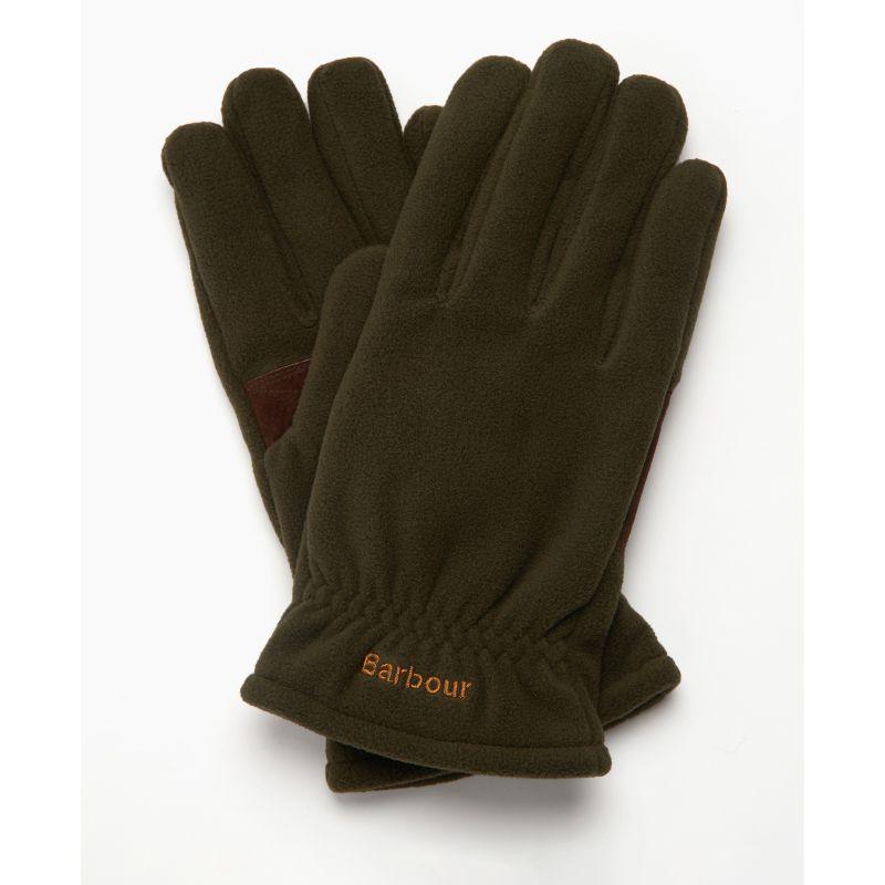 Barbour Coalford Mens Fleece Gloves - Olive - William Powell