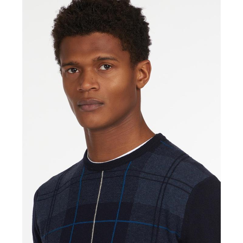 Barbour Coldwater Mens Crew Neck Jumper - Midnight - William Powell