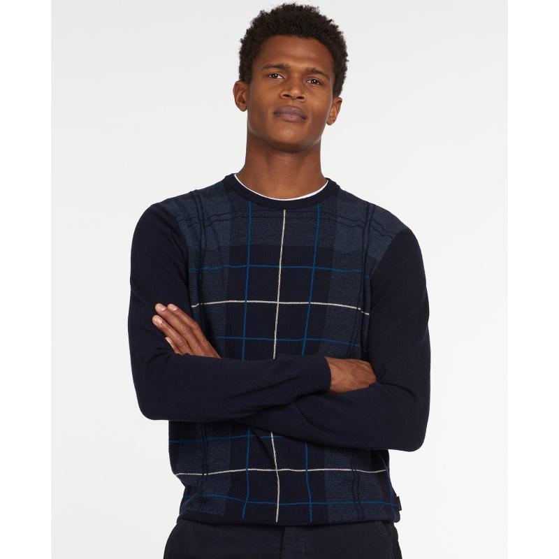 Barbour Coldwater Mens Crew Neck Jumper - Midnight - William Powell