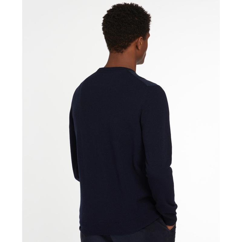 Barbour Coldwater Mens Crew Neck Jumper - Midnight - William Powell