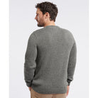 Barbour Cotton Twist Nelson Mens Crew Neck Jumper - Duffle Bag Green - William Powell