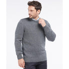 Barbour Cotton Twist Nelson Mens Crew Neck Jumper - Navy - William Powell