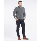 Barbour Cotton Twist Nelson Mens Crew Neck Jumper - Navy - William Powell