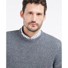 Barbour Cotton Twist Nelson Mens Crew Neck Jumper - Navy - William Powell