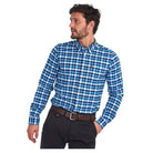 Barbour Country Check 15 Mens Tailored Shirt - Blue - William Powell