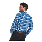 Barbour Country Check 15 Mens Tailored Shirt - Blue - William Powell