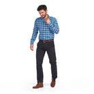 Barbour Country Check 15 Mens Tailored Shirt - Blue - William Powell