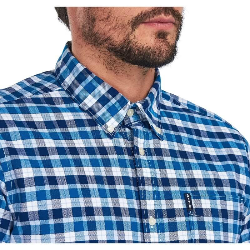 Barbour Country Check 15 Mens Tailored Shirt - Blue - William Powell