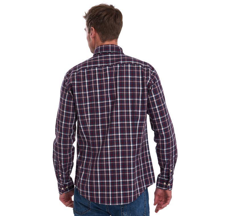 Barbour Country Check 2 Tailored Mens Shirt - Red - William Powell