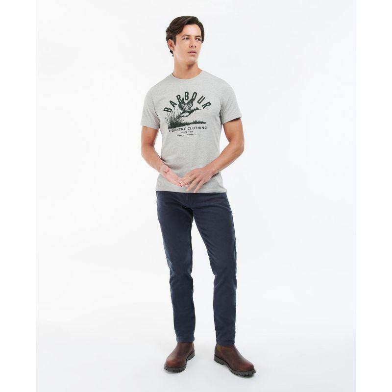 Barbour Country Clothing Mens Tee - Grey Marl - William Powell