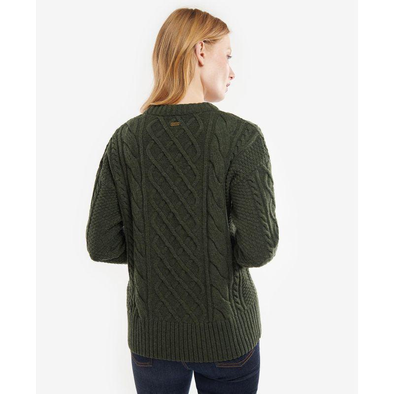 Barbour Daffodil Ladies Knit - Olive - William Powell