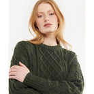 Barbour Daffodil Ladies Knit - Olive - William Powell