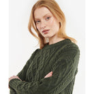 Barbour Daffodil Ladies Knit - Olive - William Powell