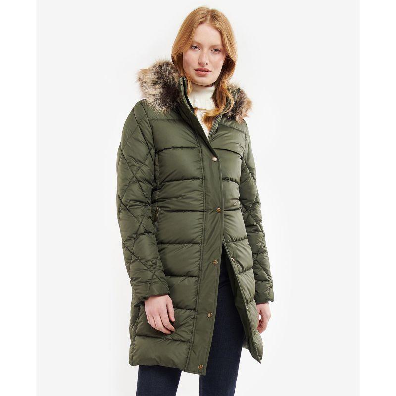 Barbour Daffodil Ladies Quilted Jacket - Olive - William Powell