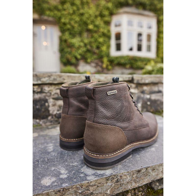 Barbour Deckham Mens Derby Boots - Mocha - William Powell