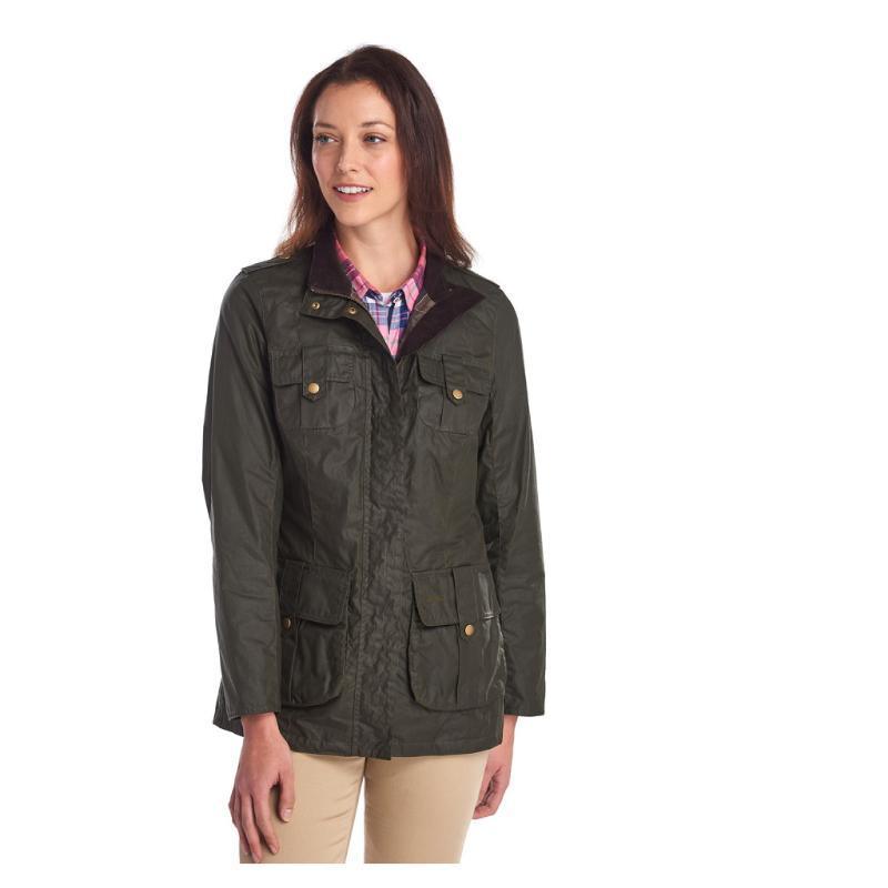 Barbour Defence Lightweight Ladies Wax Jacket - Archive Olive - William Powell